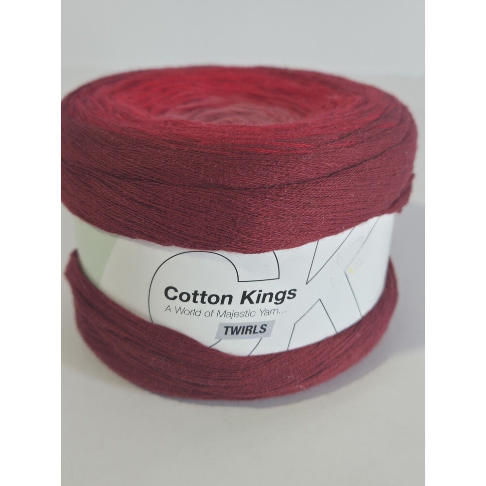 Cotton Kings Twirls Yarn Color 16 100% Cotton 200g 874 Yds Red Ombre Hobbii